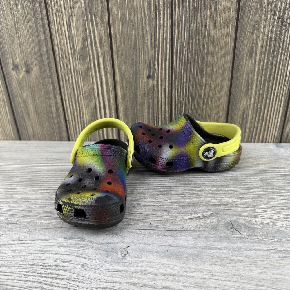 Crocs Classic Solarized Multicolor Toddler Clog Size C 6 Tie Dye
